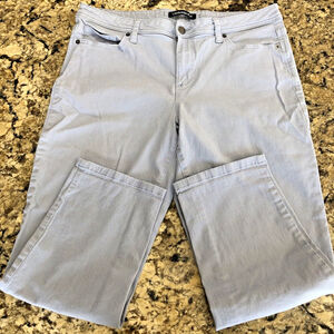 Size 12 X 25 Calvin Klein Jeans Womens Crop Baby Blue Stretchy